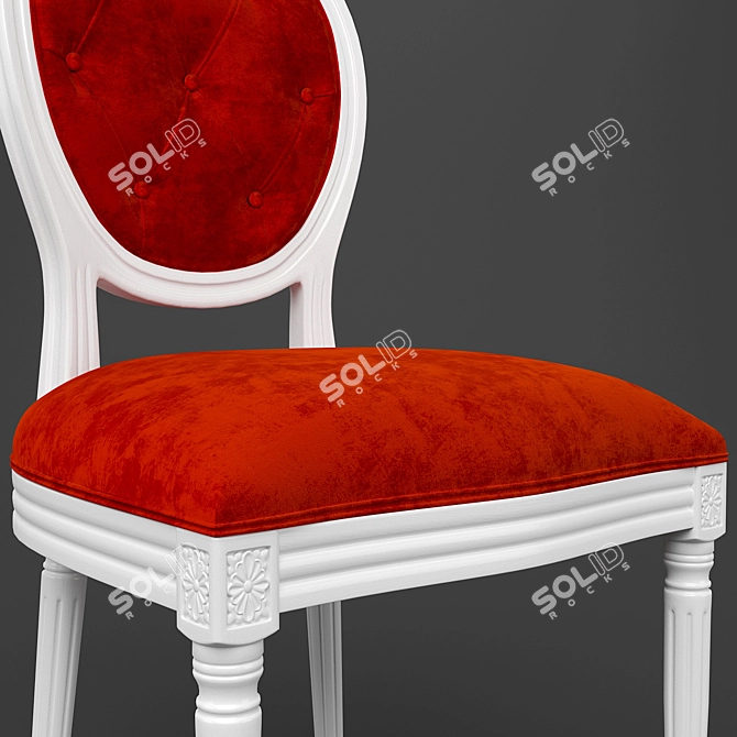 French Style Dining Chair 3D model image 2