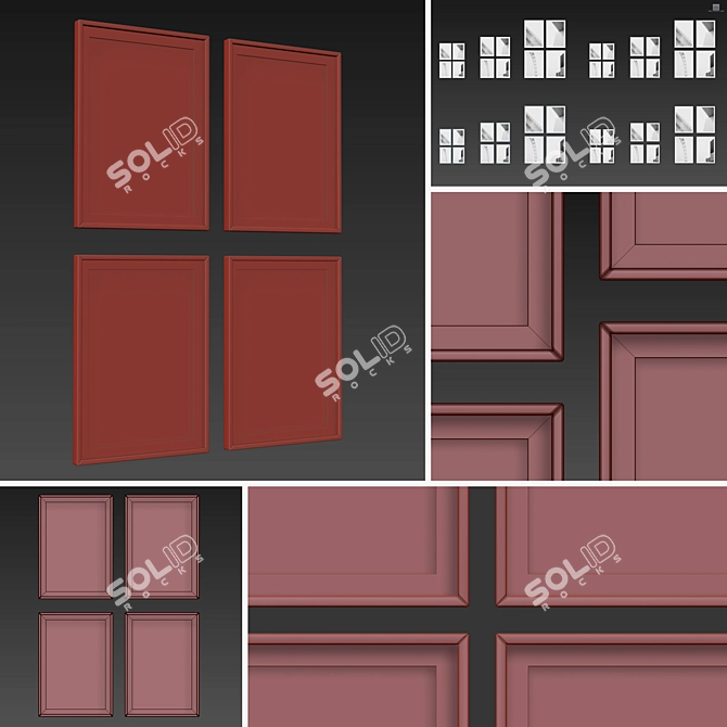 Stylish Frames Collection - Set of 4 3D model image 3