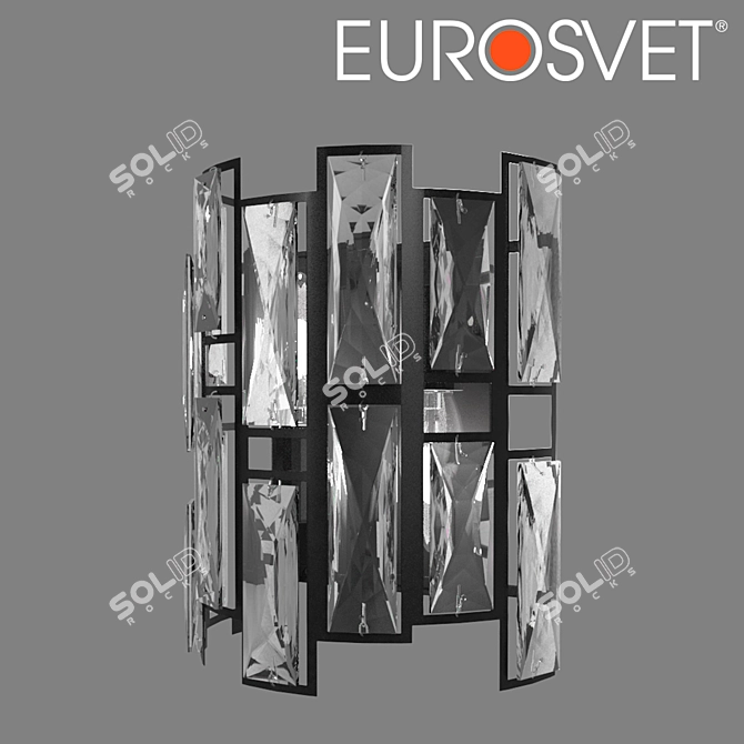 Crystal Bogates Wall Sconce: Elegant Illumination for Your Space 3D model image 1