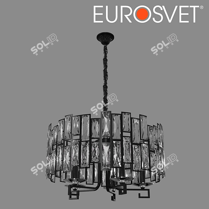 Bogate's Crystal 275/5 Chandelier with OM Design 3D model image 1