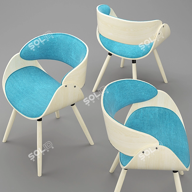 Mid-century Modern Living Room Chair 3D model image 3