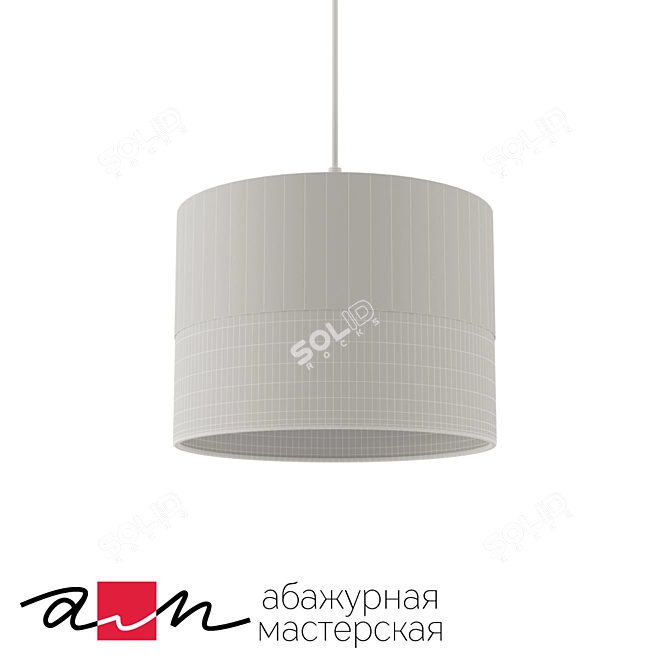 Elegant Lisbon Pendant Lamp 3D model image 2