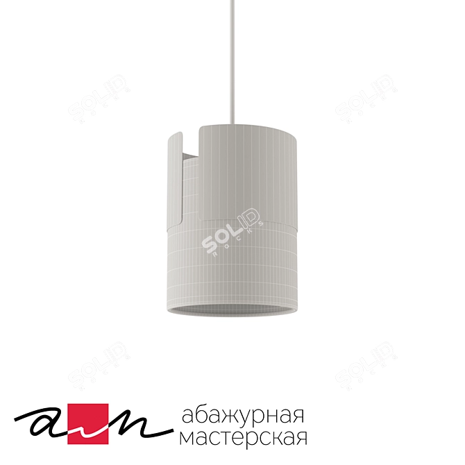 Sleek "Porto" Pendant Light 3D model image 2