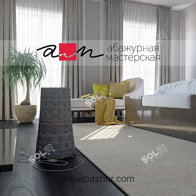 Sleek Snip Table Lamp 3D model image 3