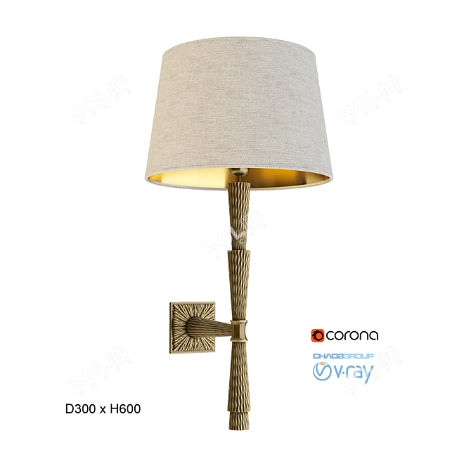 Delisle Papyrus Sconce Ref13606D 3D model image 1