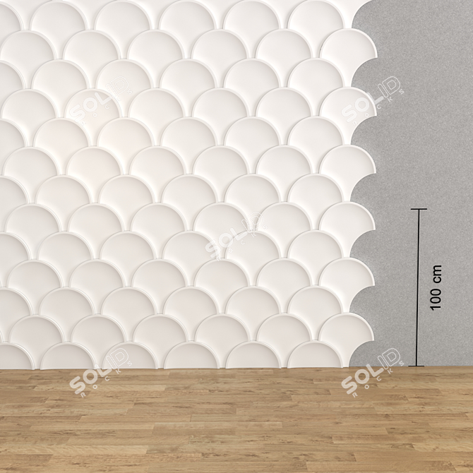 Large 3D Gypsum Panel 3D model image 1