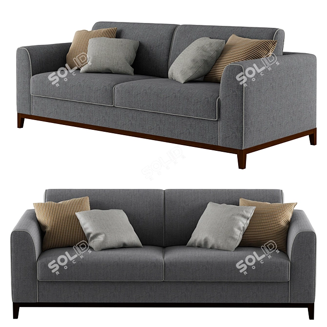 Elegant Milano Sofa: Stylish & Versatile 3D model image 1