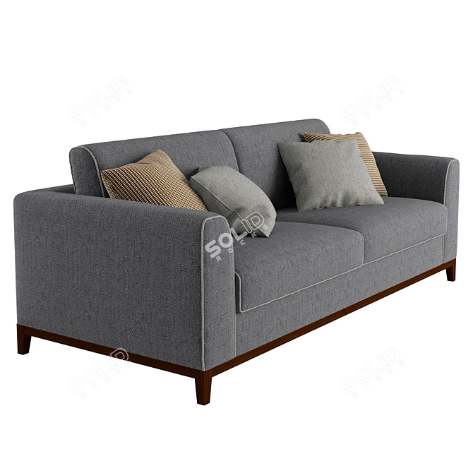 Elegant Milano Sofa: Stylish & Versatile 3D model image 2