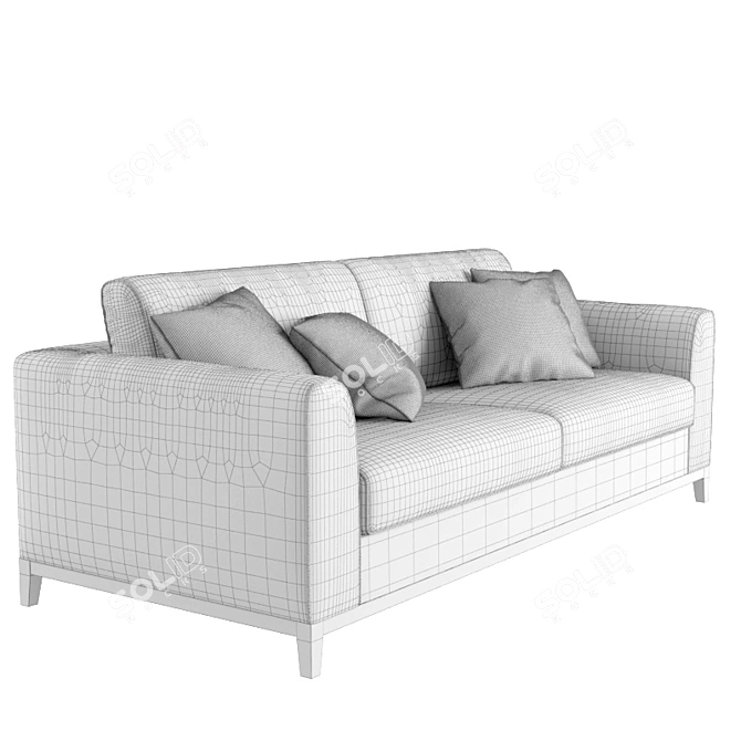 Elegant Milano Sofa: Stylish & Versatile 3D model image 3