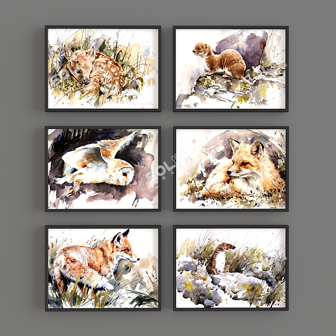 Aquarelle Collection by Lucy Newton 3D model image 1