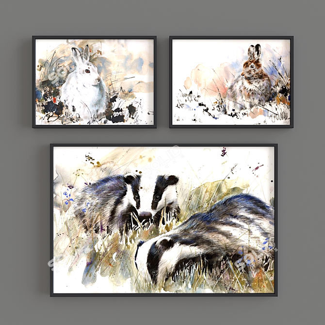 Aquarelle Collection by Lucy Newton 3D model image 2