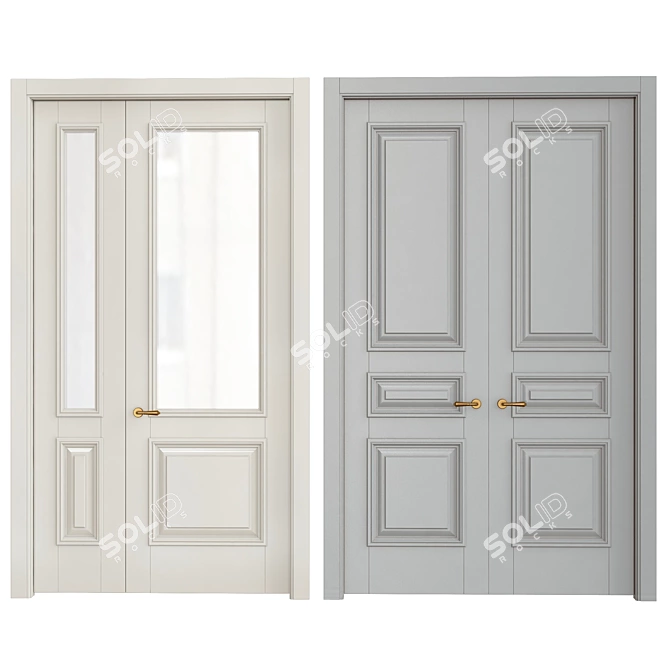 Elegant Interior Doors 3D model image 1