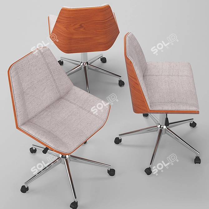 Adjustable Office Chair for Comfortable Work 3D model image 3