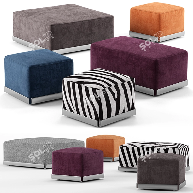 West Poufs - Rodolfo Dordoni Design 3D model image 1