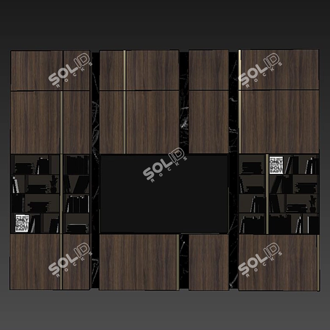 TV Wall Set - Modern Design with 3dsmax2014 & V-ray 3D model image 3