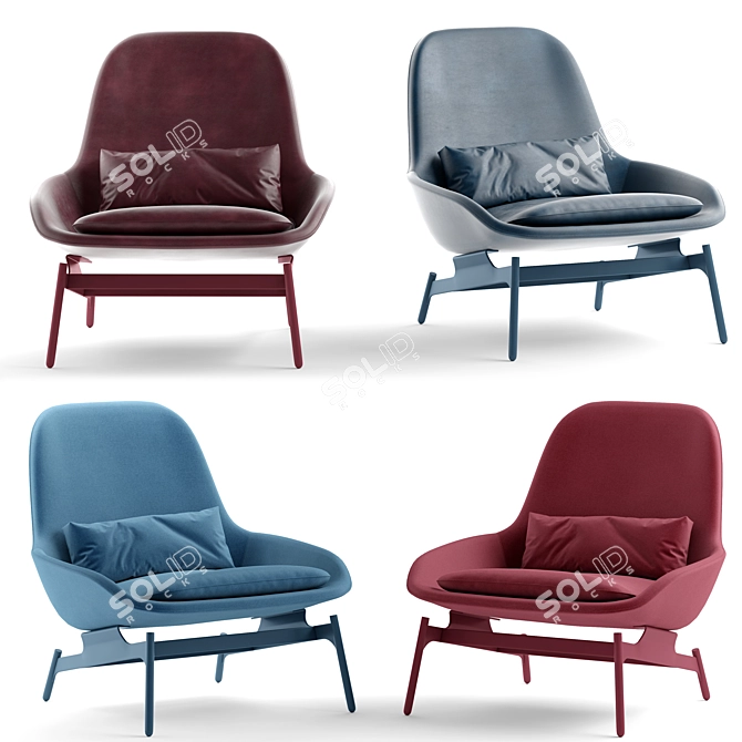 Field Lounge Chair: Variety of Colors 3D model image 1
