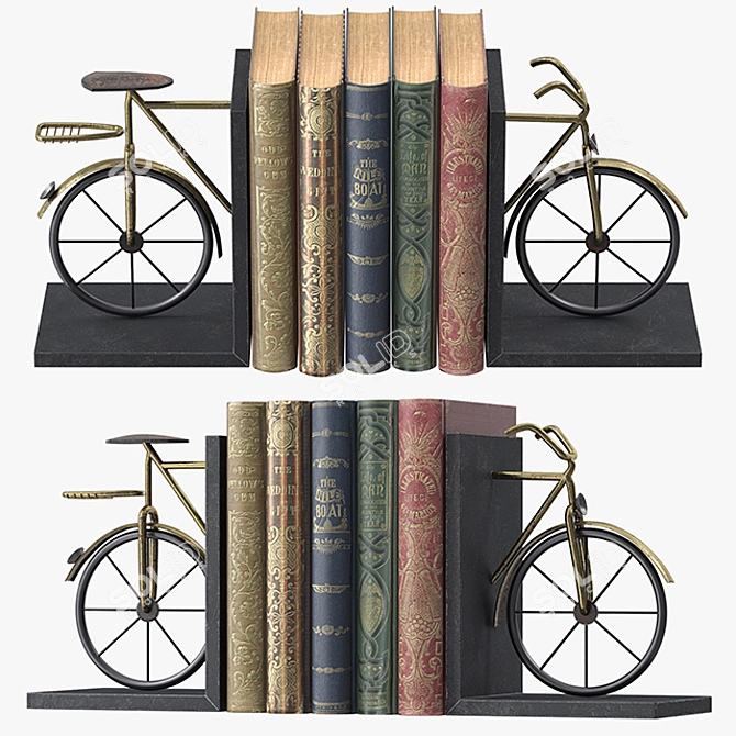 Vintage Bicycle Bookends 3D model image 1