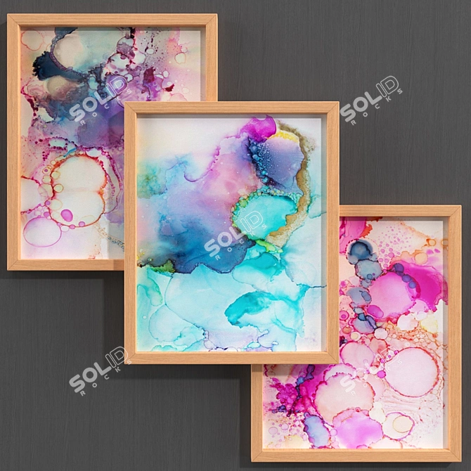 Modern Abstract Art Set 3D model image 1