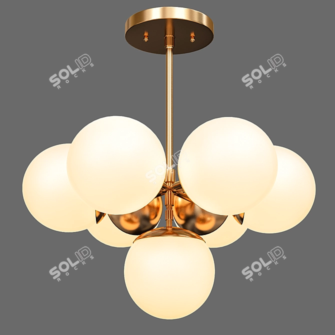 Petite Perla Chandelier - Elegant Lighting Fixture 3D model image 1