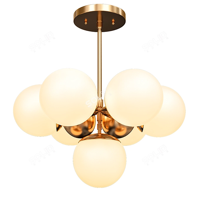 Petite Perla Chandelier - Elegant Lighting Fixture 3D model image 2