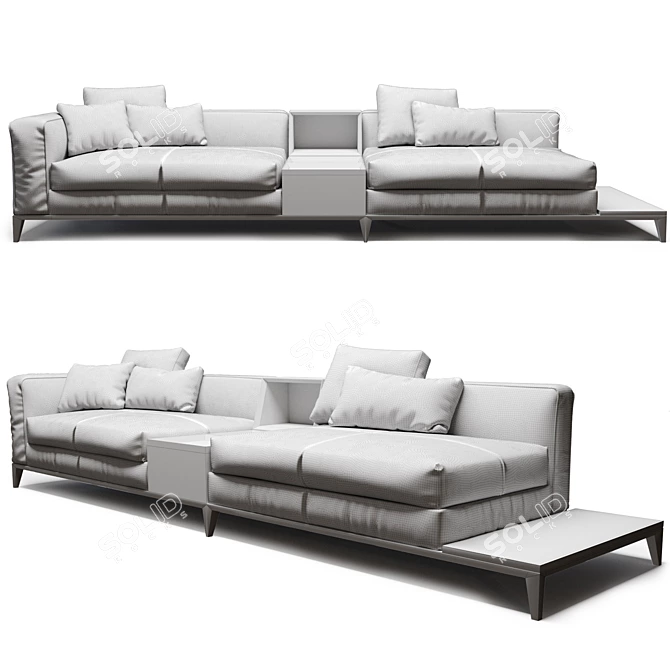 Luxury Sofa Taylor: Frigerio Salotti 3D model image 3