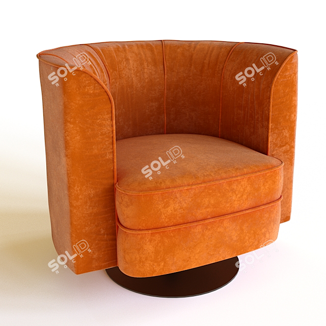 Dutchbone Flower Chair: Blooming Comfort 3D model image 1