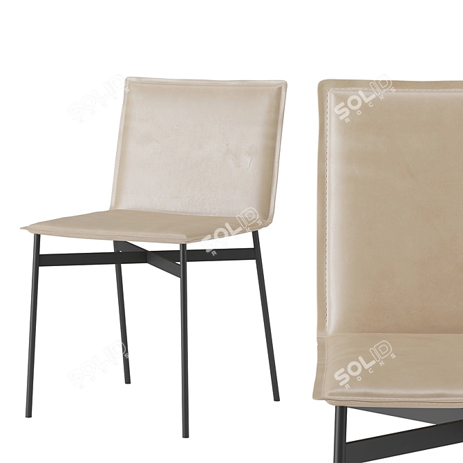 Sleek Zazu Chair and Table 3D model image 2