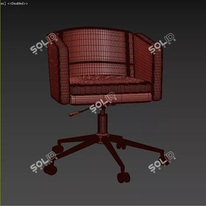ErgoLux Office Chair 3D model image 3