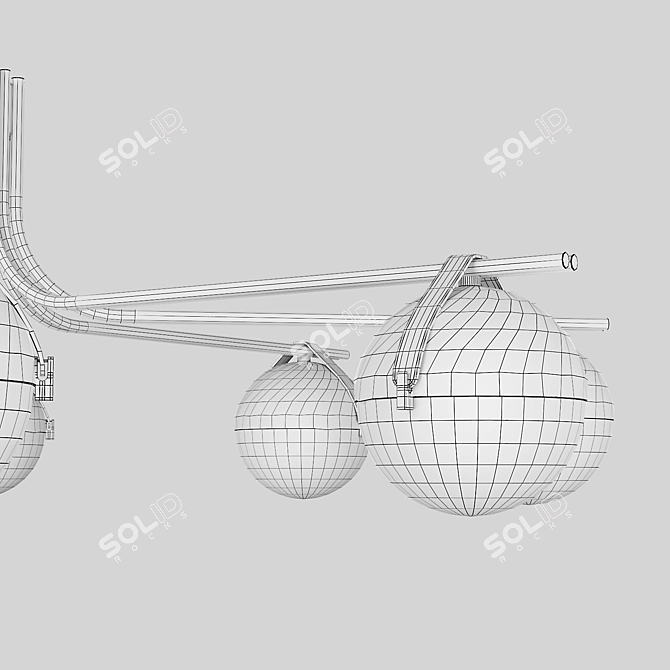 Elegant Sphere Chandelier by Turri 3D model image 3