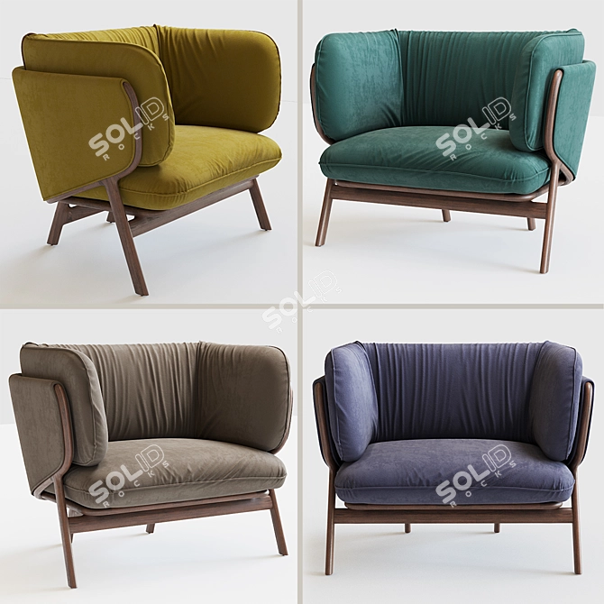 Modern Stanley Armchair - Stylish and Comfortable 3D model image 1