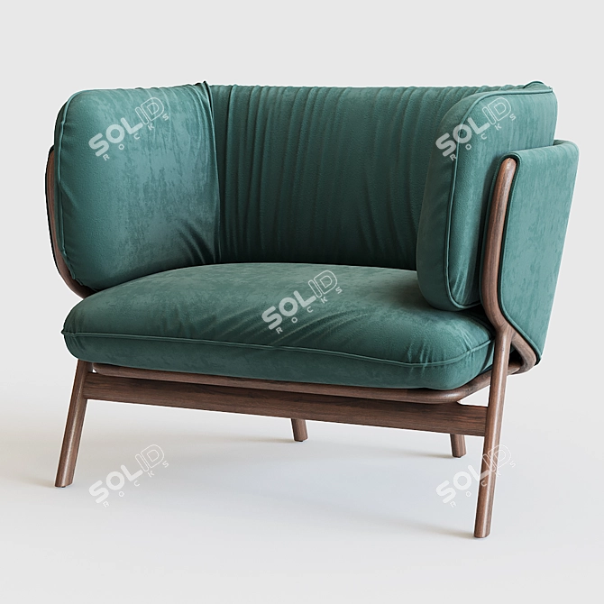 Modern Stanley Armchair - Stylish and Comfortable 3D model image 2