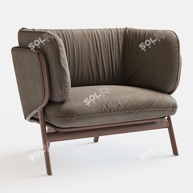 Modern Stanley Armchair - Stylish and Comfortable 3D model image 3