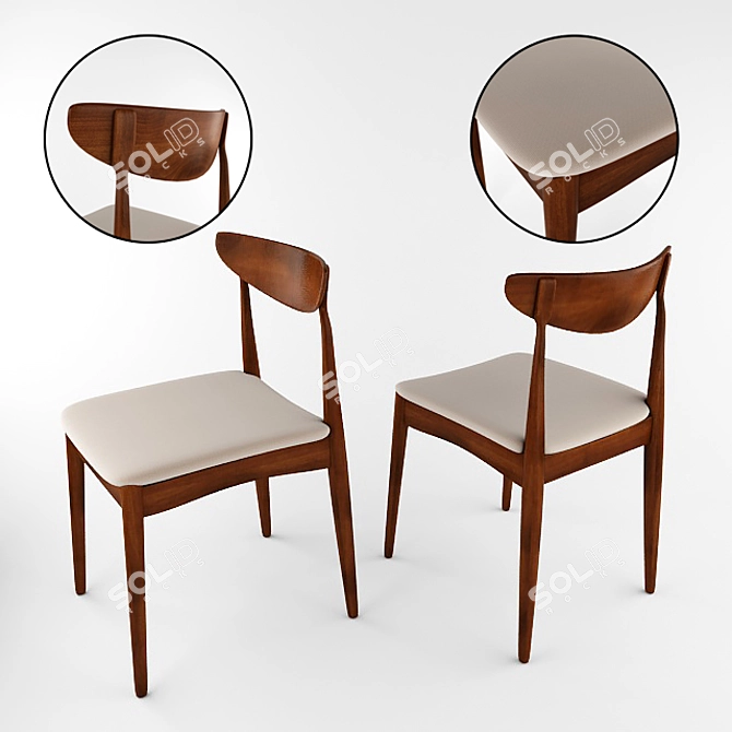 ErgoCozy Comfort Chair 3D model image 1