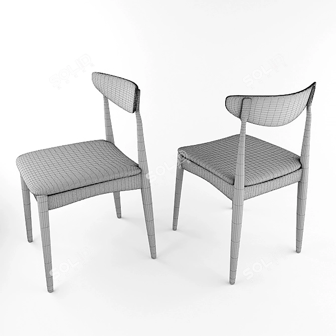 ErgoCozy Comfort Chair 3D model image 2