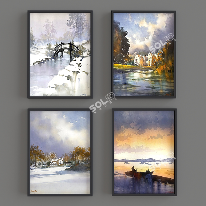 Watercolor Art Set / Part 48, Thomas W Schaller 3D model image 1