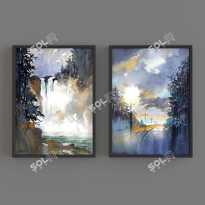 Watercolor Art Set / Part 48, Thomas W Schaller 3D model image 2