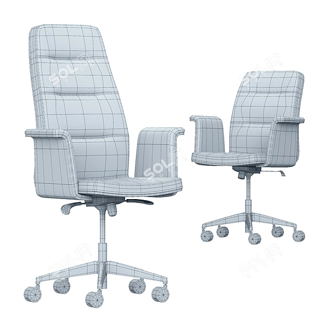 Modern Ergonomic Office Chair: KARL 3D model image 3