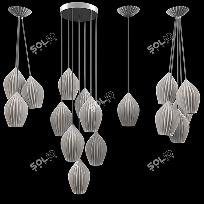 Original BTC Fin Pendant Lights 3D model image 2