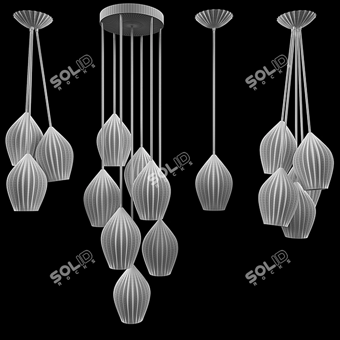 Original BTC Fin Pendant Lights 3D model image 3