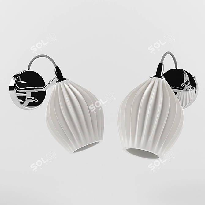 Original BTC Fin Wall Light - Sleek and Elegant Illumination 3D model image 2