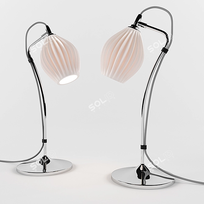 Original BTC Fin Table Lamp: Sleek and Stylish Illuminate 3D model image 1