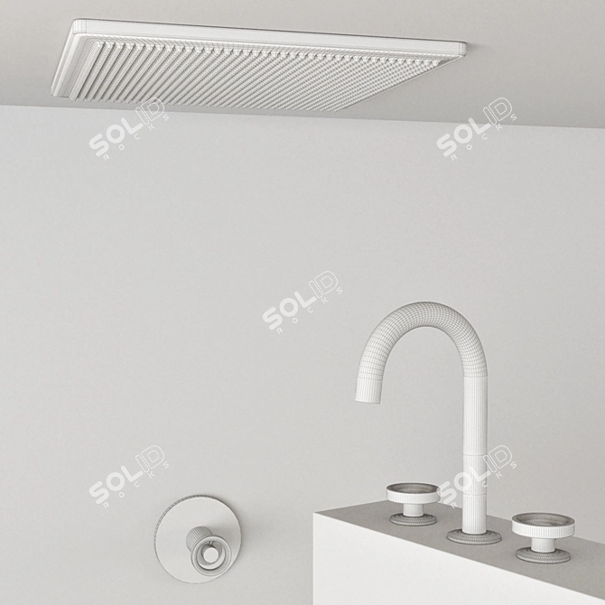 KOHLER Faucet & Shower Combo 3D model image 2