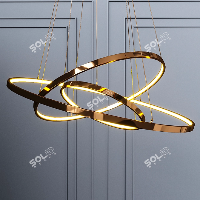 Modern Metal Pendant Light - Ferrol 3D model image 1