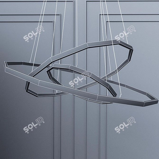 Modern Metal Pendant Light - Ferrol 3D model image 2