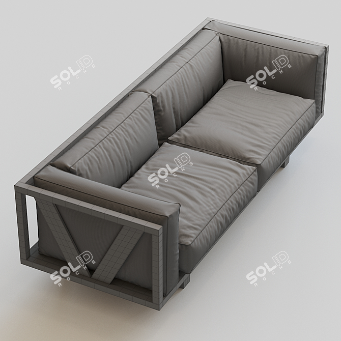 Sleek and Stylish ej555 Frame Sofa 3D model image 3