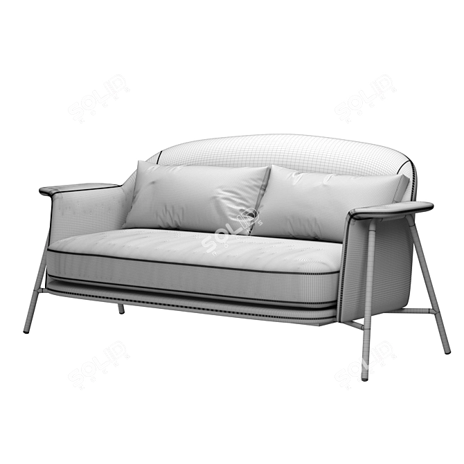 Sleek and Modern: Saba Italia Kepi Sofa 3D model image 3