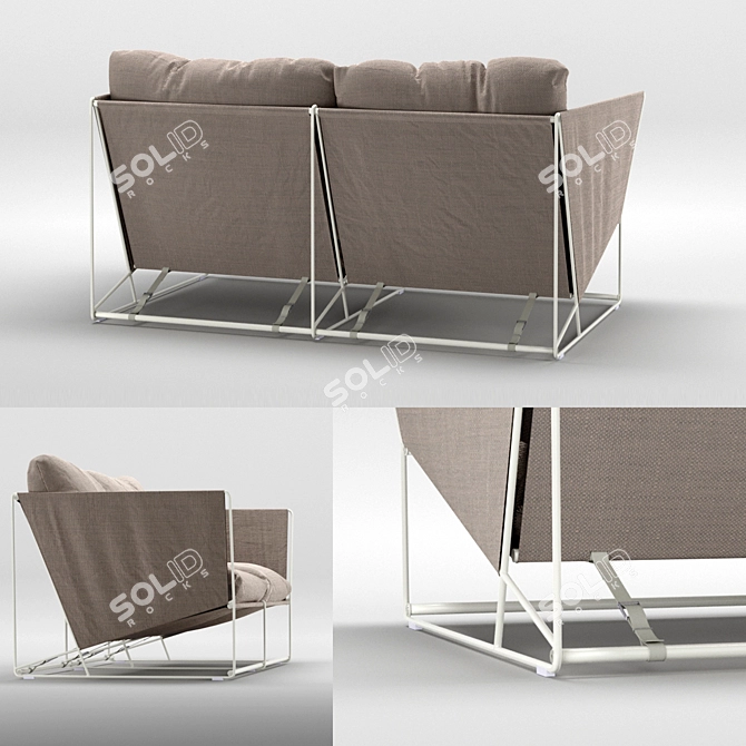 Relax in Style with IKEA Havsten Outdoor Sofa 3D model image 2