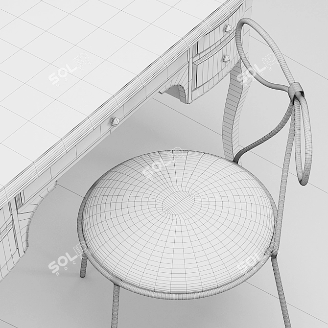 Lilac Dream Desk: Stylish and Functional 3D model image 3