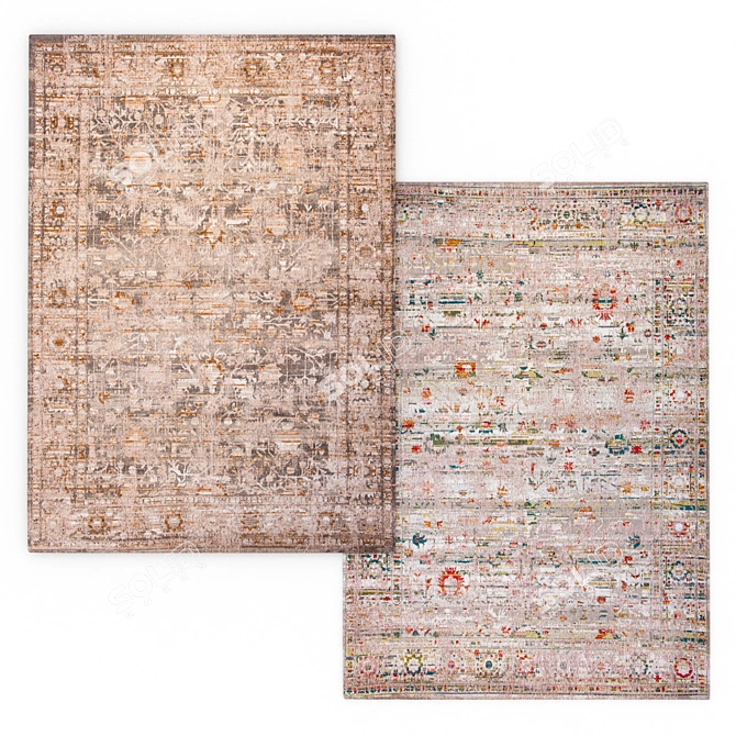 Antiquarian Ushak Carpets: Timeless Elegance 3D model image 1