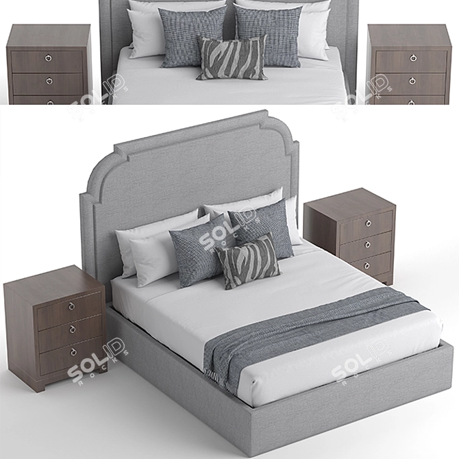 StudioMcGee Bed: Unwrap UVW Map, 3DsMax 2017 & 2014, Max & OBJ Files 3D model image 2